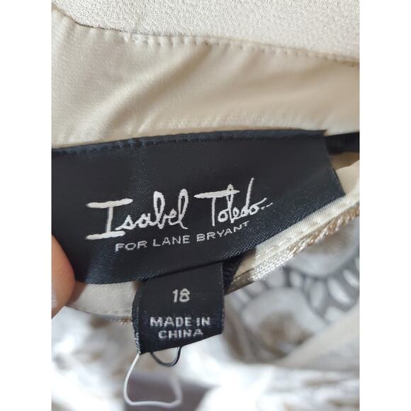 Isabel Toledo Lane Bryant Gold/Silver Sheath Dress, NWT, Size 18 - Picture 5 of 6